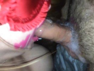 My hot amateur huge tits shows me sucking a cock