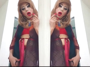 sissy girl niclo sexy heavy makeup after masturbation