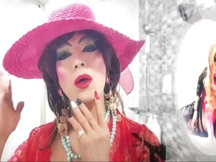 sissy girl niclo sexy makeup after masturbation solo