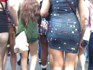 Hot Party Girl In Pac Man Dress