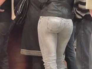 A Rich Ass In Tight Jeans In This Spy Cam Video
