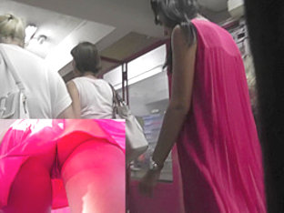 Nice upskirt video filmed at the local market