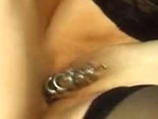 Enormous Pierced Bondman With Lots Of Rings In Her Twat