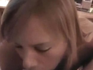 Blonde swallowing after 69 and sex