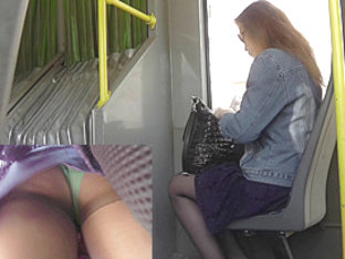 Brunette Milf Was Met In The Bus And Upskirted