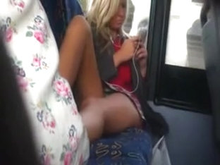Schoolgirl Upskirt On Bus
