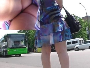 Upskirt stripped and sexy arse on the bus