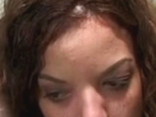 Lustful sweetheart sucks & copulates a large hard knob