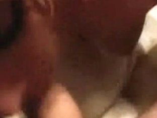 Asian slut sucks and receives cum on her face