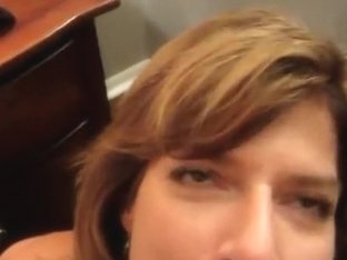 Shawna engulfing Mike's ramrod and getting a double facial