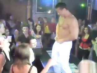 European Girls In Orgy With Male Strippers