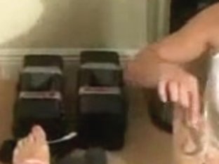 Gym Lesbian Babes Foot Fetish