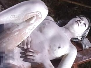 Cosplay Porn: Public Painted Statue Fuck Part 3