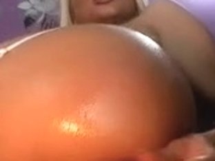 Sexy Hot Golden-Haired With Sex Toy In Booty