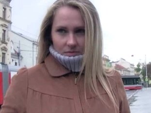 Amateur Blonde Eurobabe Zuzana Pussy Nailed For Money