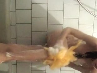 Girl Showering Her Hot Body