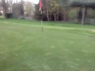 WANK AND CUM on GOLF COURSE (at hole)