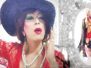 sissy girl niclo sexy makeup after masturbation solo