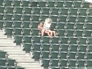 Couple Having Sex At The Stadium