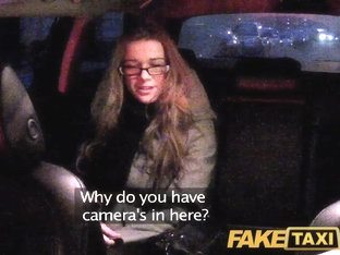 Faketaxi: Girl With Glasses Copulates For Rent Cash