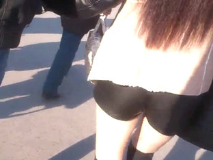 Best Ass In Leather Short W Face Shot