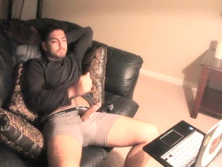 Sexy Handsome Latino Masturbating To Porn 2