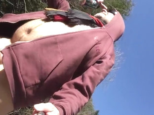 soft ,small penis with foreskin exposed in public