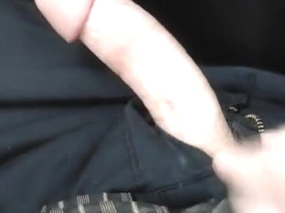 average dad jacking off at desk slapping cock on desk