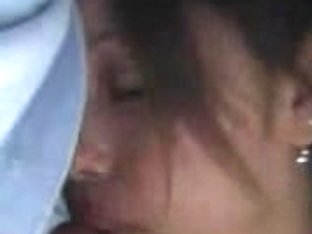 Hot Asian wench showing her professional cock sucking skills