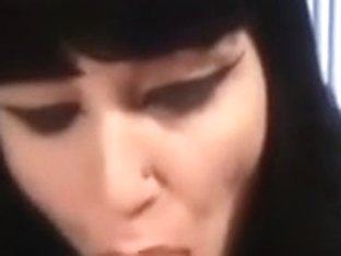 Goth Honey Sucks Dong Plays With Cum And Swallows