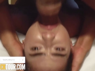 Amateur Slut Submitted And Dominated By Her Big Dick Boss, He Rams Through Her Face In A Rough Deep Throat Hard Fuck
