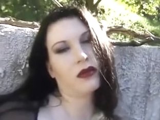 Large Titted Brunette Gets Pounding Outdoors