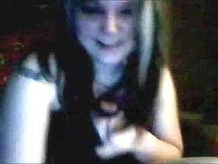 Sexy girlfriend in front of webcam