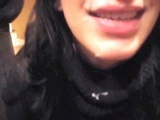 Adorable Black Haired  Honey Gives The Perfect Blow Job Job