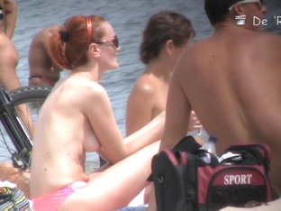 Cute Blonde, Redhead And Brunette Are Lying Naked On The Beach