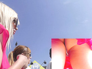 Amateur public upskirt with delicious blonde bombshell