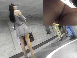 Adorable dame tries to hide thong in best upskirt ever