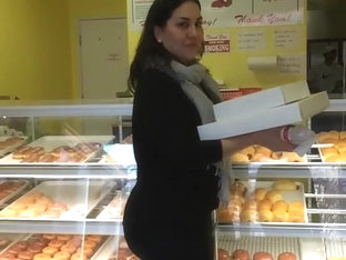 Thick Milf Buying Donuts