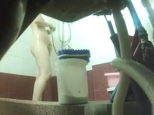 Hidden Cam Catches Hairy Woman Shower