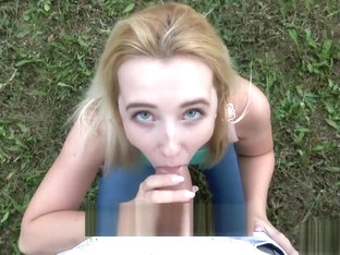 Lost American Babe Fucks In European Woods For Cash