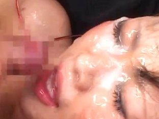 Cute Japanese Rio Hamasakigets Loads Of Cum On Her Face