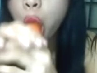 Hawt oriental web camera cutie masturbating