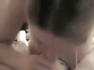 Sucking on a steely boner at home