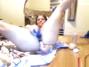 Busty Babe Double Penetrates with her Dildo Toys HD