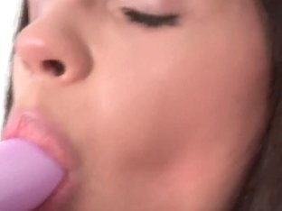 Cutie pushing dildos in her so sweet holes