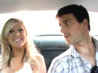 Cute Blondie Starts Giving A Head In A Car