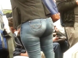 Big ass in tight jeans pants