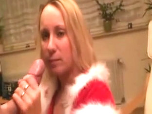 Amateur Blonde Santa Anal