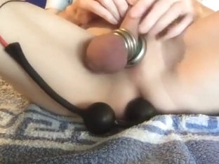 Anal balls stretching and urethral sounding with electroshoc