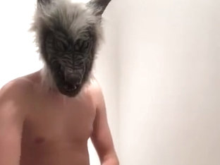 Werewolf goes solo. Cums from handjob